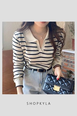 PREORDER - WENNY STRIPED LONG SLEEVE TOP