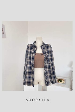 PREORDER - TANIS CHECKERED BLOUSE (S TO XL)