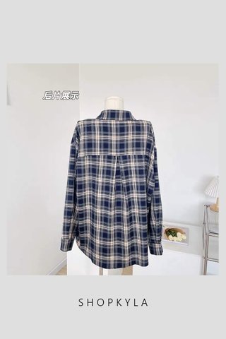 PREORDER - TANIS CHECKERED BLOUSE (S TO XL)