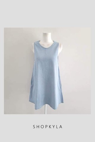 现货 - L0567 MARIO DENIM DRESS IN BLUE 