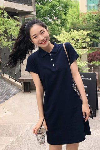 PREORDER -POLO DRESS IN NAVY(SIZE S - XL)