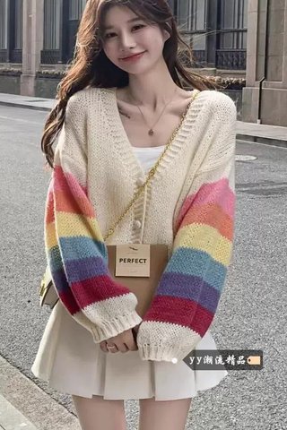 PREORDER - RAINBOW APRICOT CARDIGAN