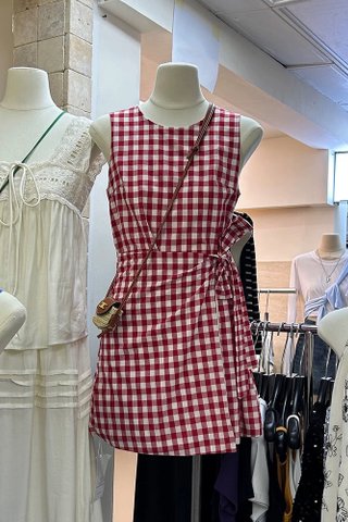 PREORDER - NIKI CHECKERED DRESS IN RED