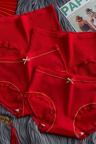 PREORDER - CNY 2025 RED PANTIES SET 6PCS -6条装