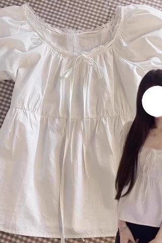 PREORDER - WHITE BABYDOLL TOP