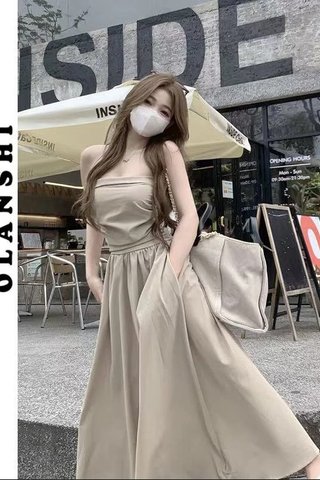 PREORDER - Tube Maxi Dress with Pockets