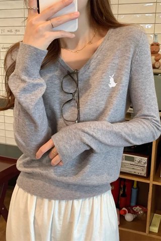 PREORDER - Women Thin Knitted Long Sleeve Top