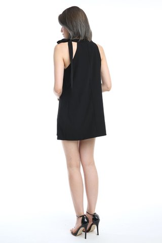 BACKORDER -Reyna Mini Swing Dress in  Black