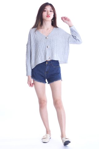 BACKORDER- KNIT CARDIGAN IN GREY COLOUR