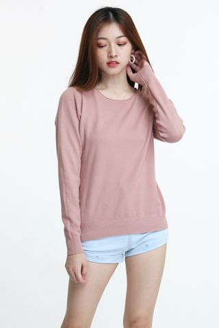 BACKORDER - ASA  KNIT TOP IN  SAND PINK
