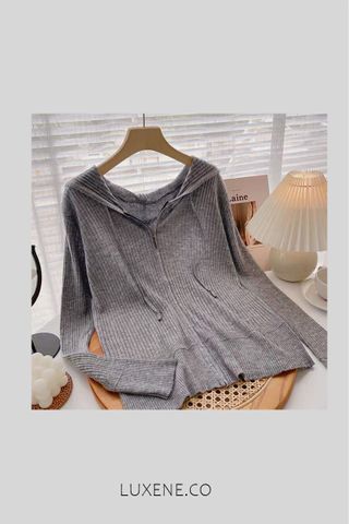 PREORDER - L0154 HOODIE KNIT OUTERWEAR