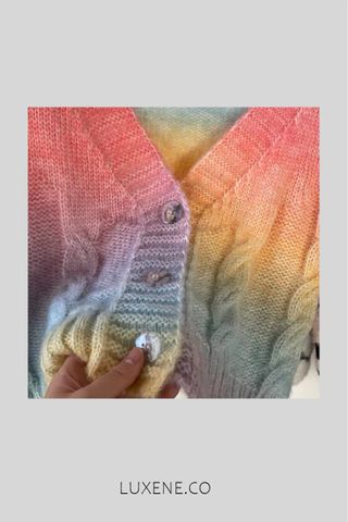 SG IN STOCK - L0233 STEPHANIE RAINBOW CARDIGAN 