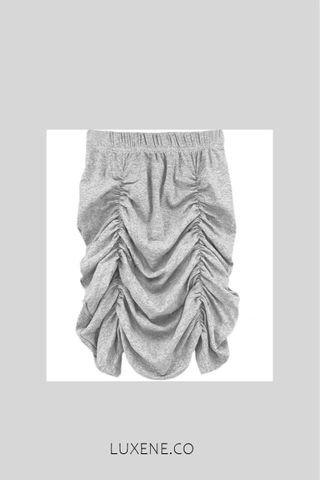 PREORDER - L0394 RUCHED SKIRT IN GREY