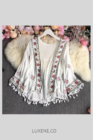 PREORDER - L0494 BOHEMIAN EMBROIDERY OUTERWEAR