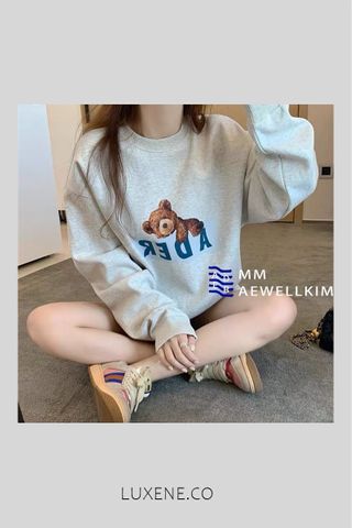 MSIA READY STOCK - L0496 LOGN SLEEVE BEAR TOP (THIN VERSION) 