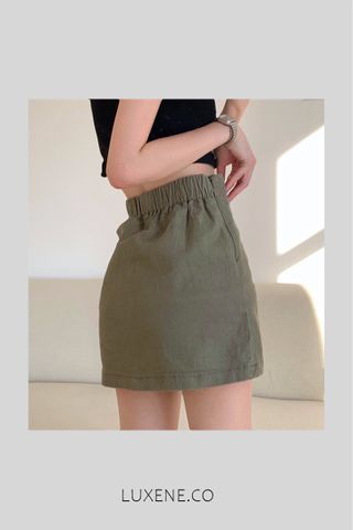 MSIA READY STOCK - L0428 BOTTON SKIRT WITH INNER PANTS 2