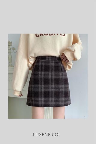MSIA READY STOCK - L0609 CHECKERED SKIRT 2