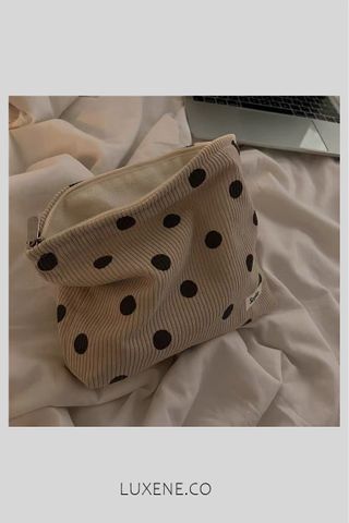 PREORDER- POLKA DOT SUEDE POUCH 