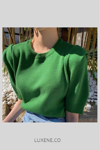 MSIA READY STOCK- JASIE TOP IN GREEN 