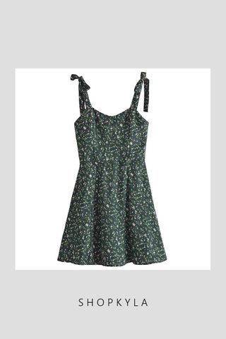 MSIA READY STOCK - EVANY FLORAL DRESS IN GREEN 2