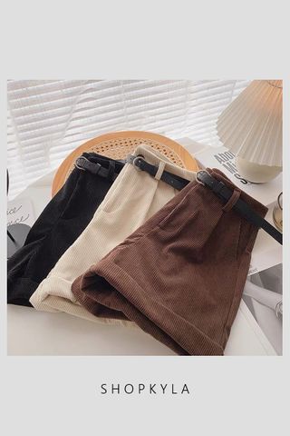 MSIA READY STOCK - SUEDE PANTS (APRICOT SIZE L)