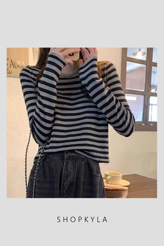 PREORDER - AINA STRIPED LONG SLEEVE TOP