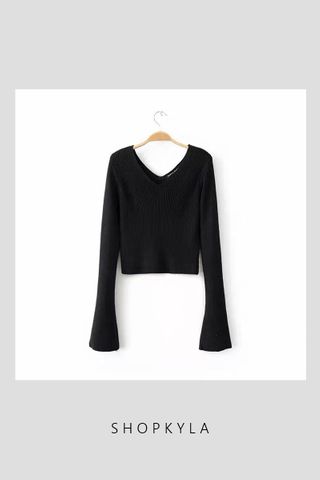 MSIA READY STOCK - ZAYLEE LONG SLEEVE KNIT TOP