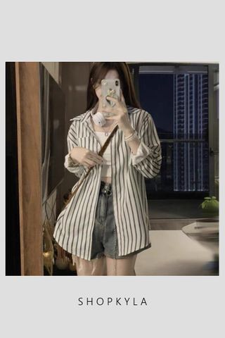 PREORDER - TRUDY STRIPED BLOUSE