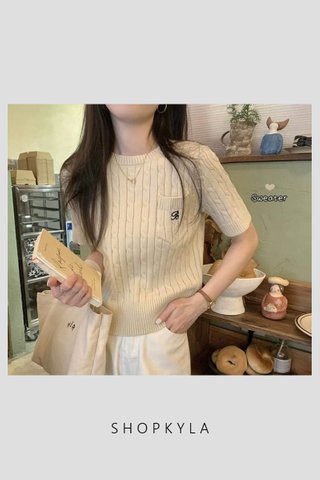 PREORDER - CABLE KNIT TOP